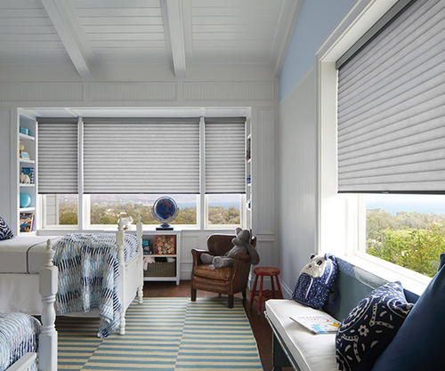 Calming horizontal sheer blinds in Scottsdale AZ and Boerne TX kids room